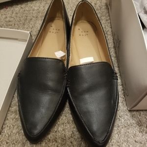 Black loafers